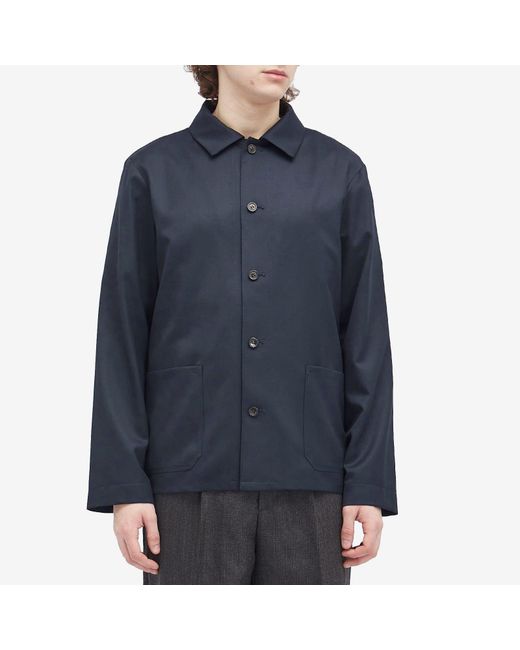 A.P.C. Blue Kerlouan Wool Work Jacket for men