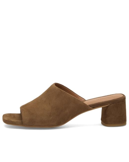 Vagabond Brown Piper Suede Mule Heel