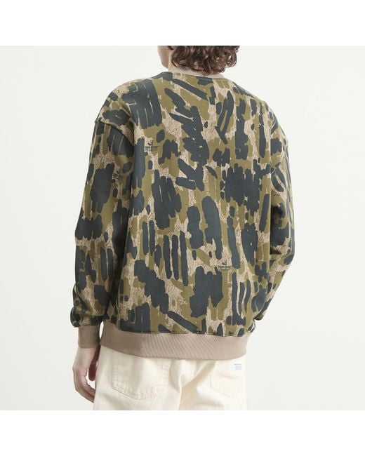 Malbon Green Range Tour Divot Camo Sweatshirt for men