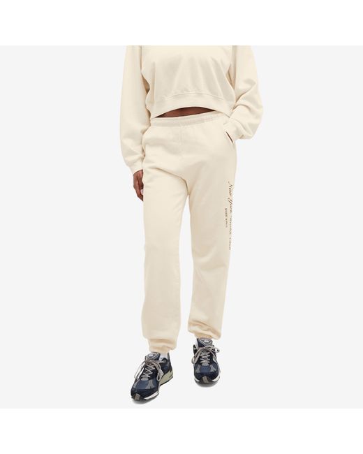 Sporty & Rich Natural Ny Health Club Sweat Pants