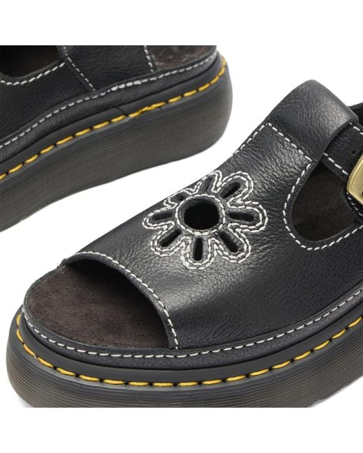 Dr. Martens Black Dunnet Flower Sandal