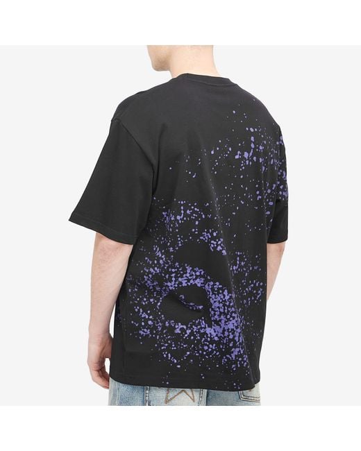 A Bathing Ape Black Spray Print Slogan T-Shirt for men