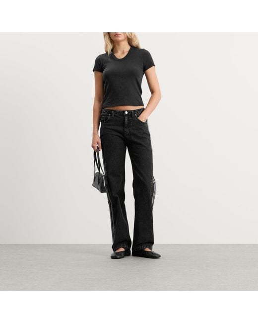 Adidas Black Denim Firebird Track Pant