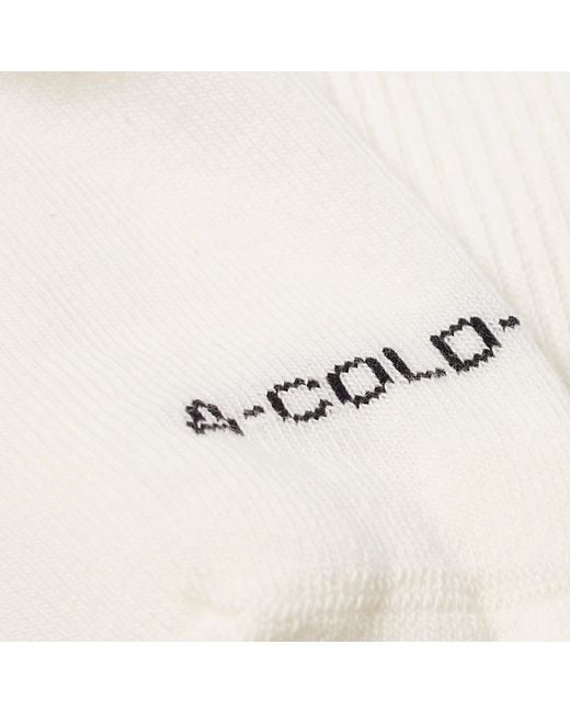 A_COLD_WALL* White Bracket Socks for men
