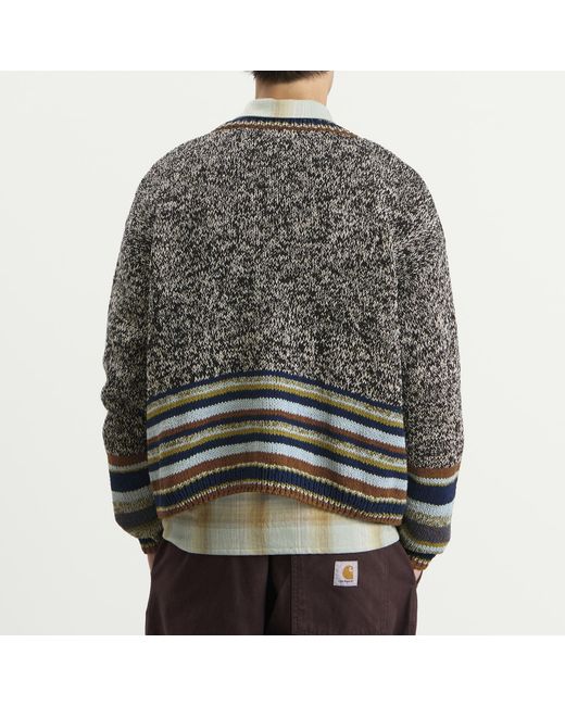 STORY mfg. Black Hand Knit Root Cardigan for men