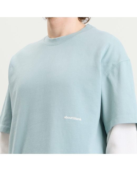 About Blank Blue Box Logo T-Shirt for men