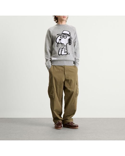 Butter Goods Gray X Peanuts Spike Knit Sweater for men