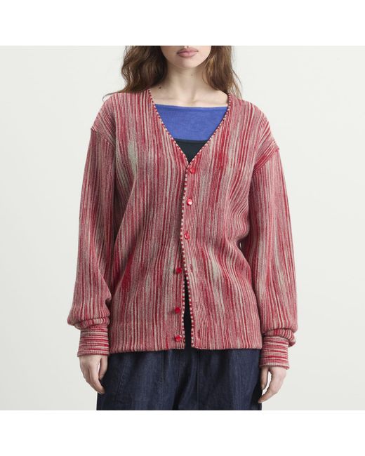 Needles Red Knit Cardigan