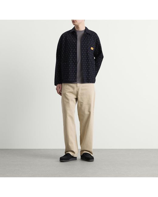 Service Works Blue Polka Dot Chore Shirt Jacket for men