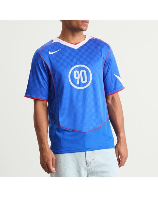 Nike Blue T90 Football Jersey for men