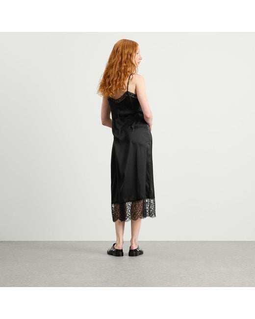 Simone Rocha Black Lace Trim Slip Dress