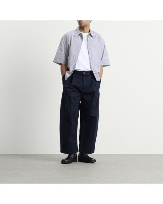 Studio Nicholson Blue Sorte Deep Pleat Volume Pant for men