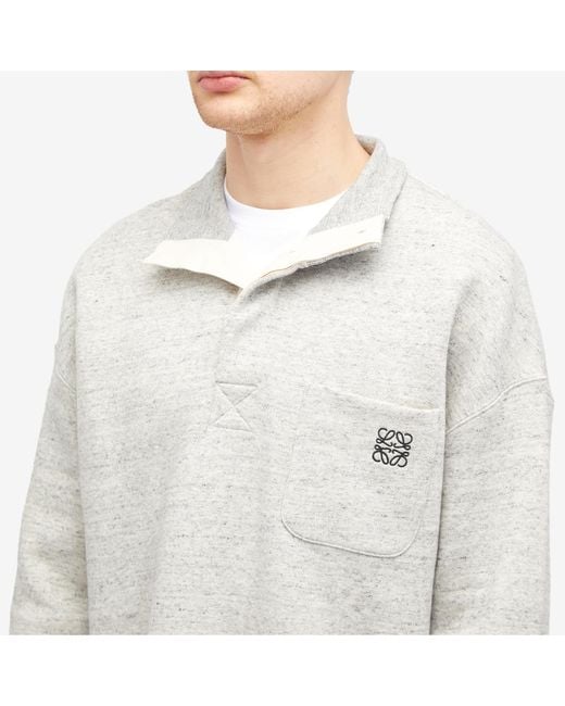 Loewe White High Neck Anagram Sweater for men