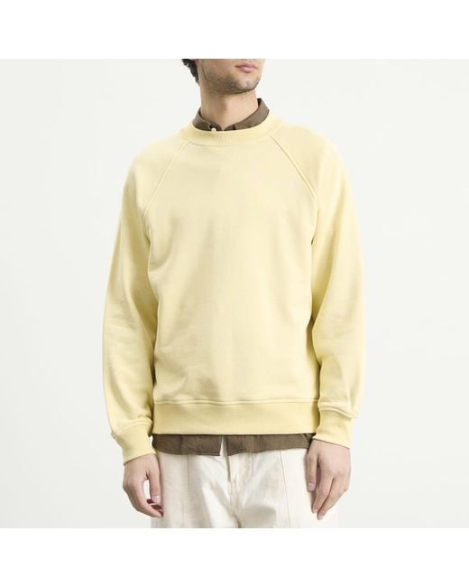 Kaptain Sunshine Yellow Suvin Crewneck Sweatshirt for men