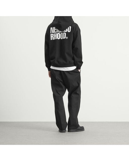 Neighborhood Black Classic Logo Zip Hoodie for men