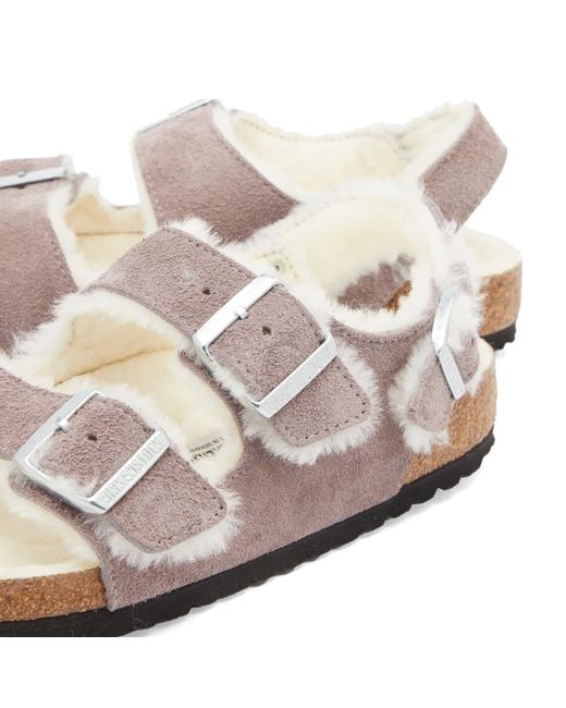 Birkenstock White Milano Shearling