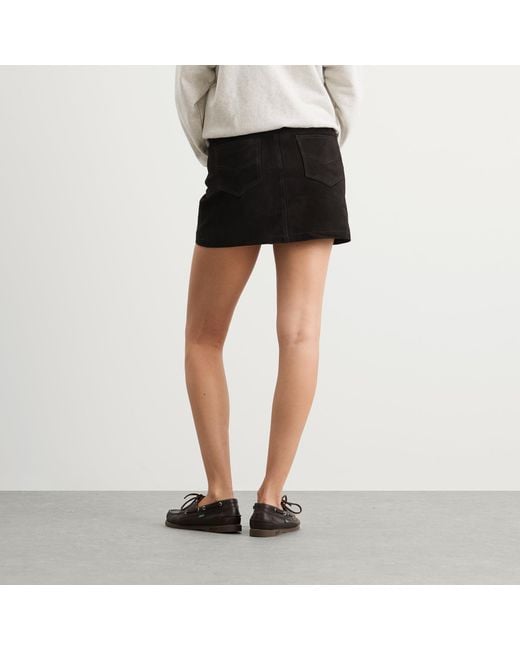NOTHING WRITTEN Black Rona Suede Skirt