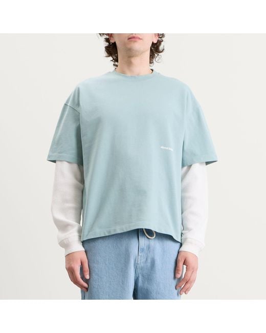 About Blank Blue Box Logo T-Shirt for men