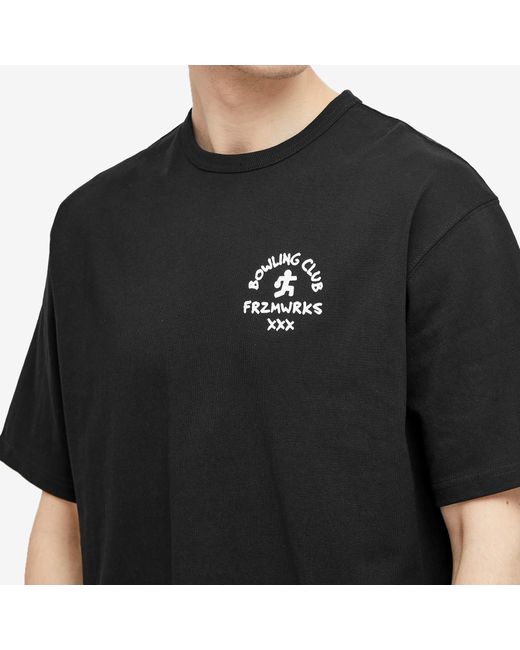 FRIZMWORKS Black Bowling Club T-Shirt for men