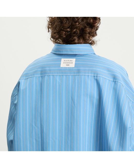 Acne Blue Soffia Round Shirting Blend Shirt for men