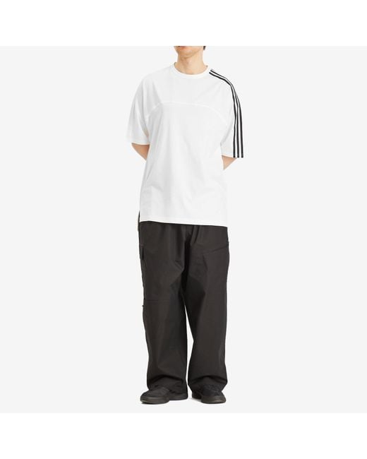 Y-3 White 3 Stripe T-Shirt for men