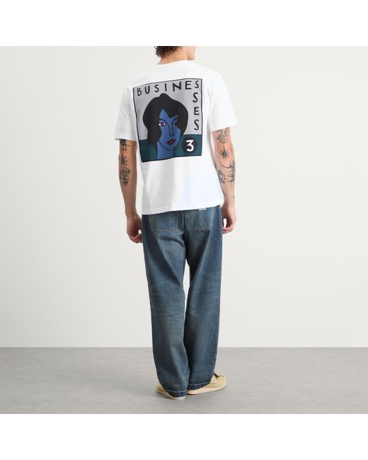 by Parra White Nothing Please T-Shirt for men