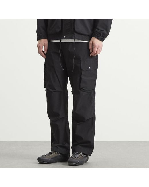 Snow Peak Black Light Dobby Cloth Trousers for men