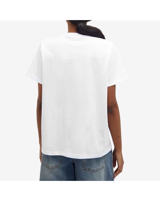Ganni White Bunny Relaxed T-Shirt