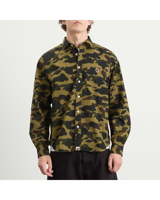 A Bathing Ape Green 1St Camo One Point Shirt for men