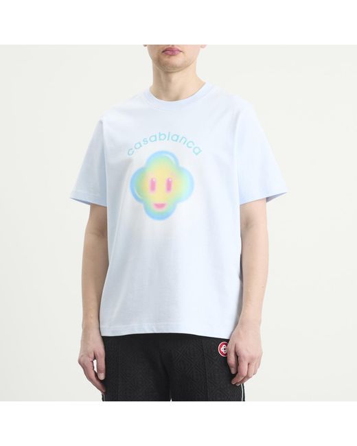 Casablanca Blue Airbrush Smiley Classic T-Shirt for men