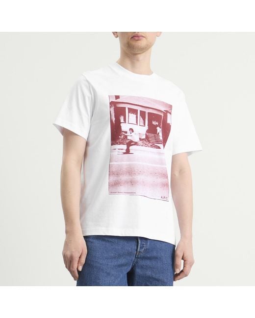 A.P.C. White Cali T-Shirt for men