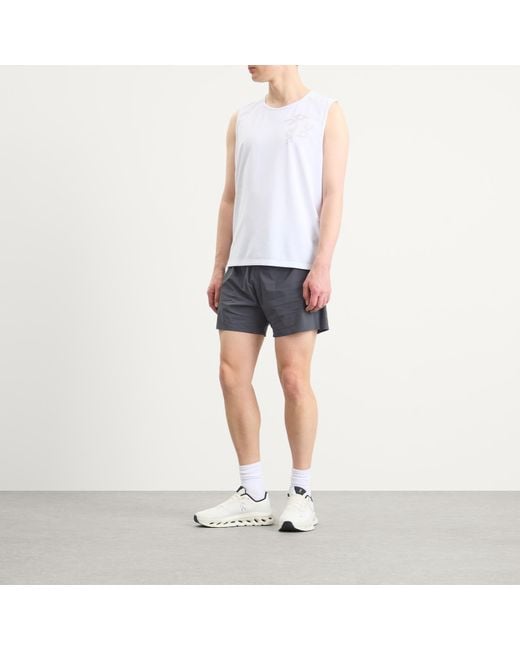 On Shoes Gray 5" Performance Shorts for men