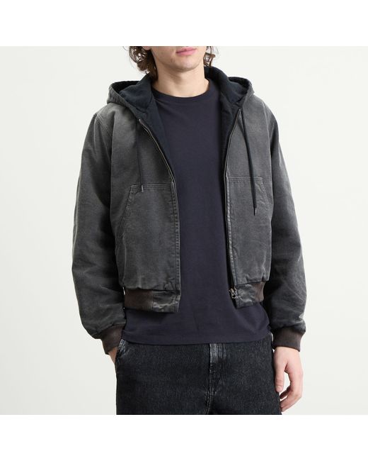 Auralee Black Padded Hooded Jacket for men