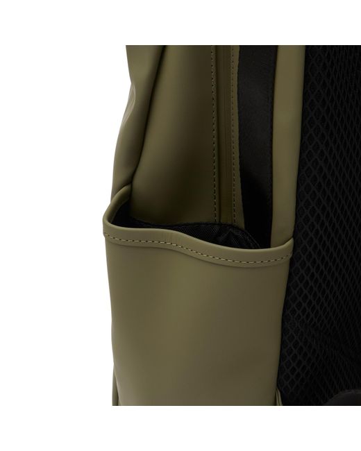 Rains Green Clip Front Backpack