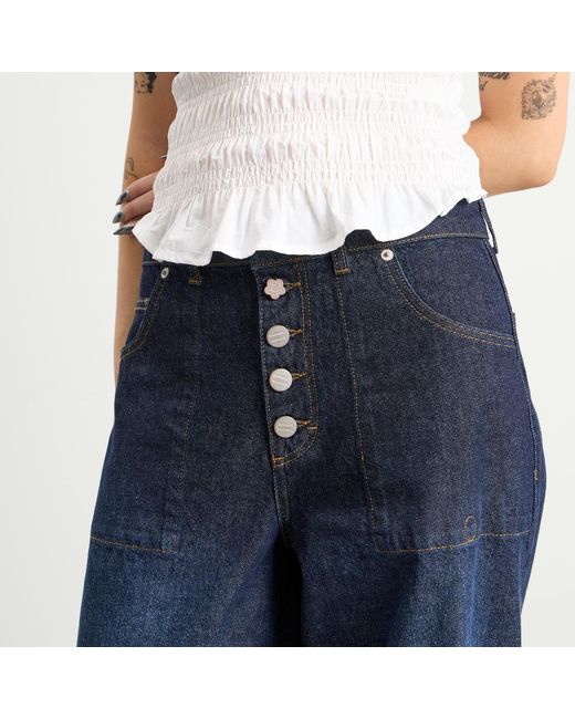 Damson Madder Blue Gigi Baggy Wide Turn Jeans