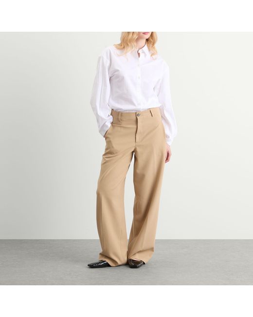Closed Natural Wrenna Wide Leg Trousers