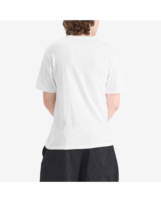 Nanamica White Loopwheel Coolmax Jersey T-Shirt for men