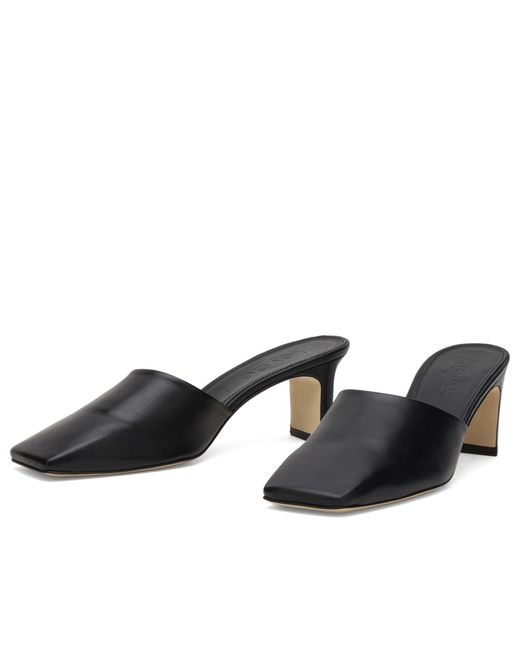 Aeyde Black Blithe Square Toe Mules