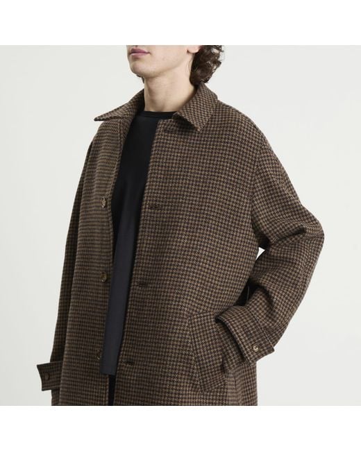 Forét Brown Pine Wool Coat for men