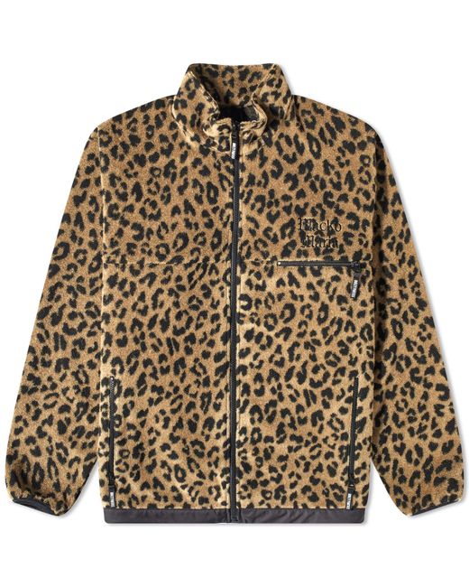 Wacko Maria Leopard Boa Fleece Jacket in Brown for Men | Lyst