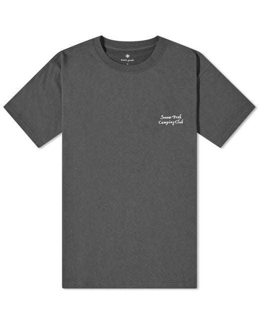 Snow Peak Gray Camping Club T-Shirt for men