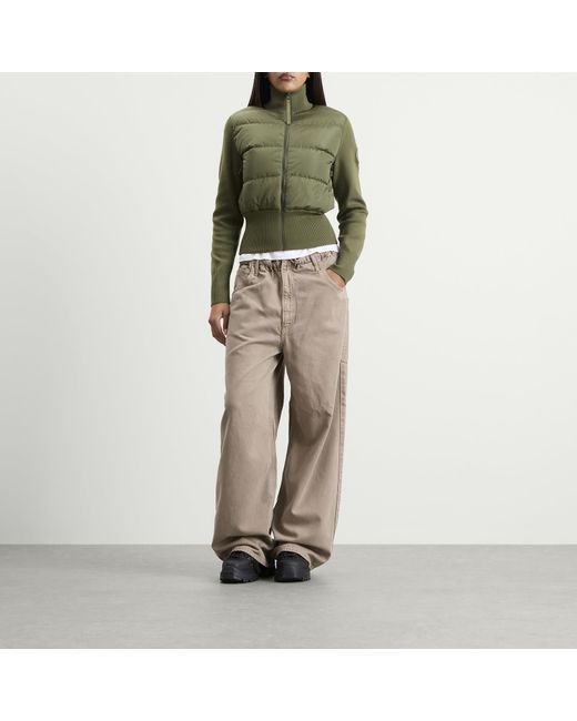 Canada Goose Green Hybridge Wide Quilt Knit Jacket