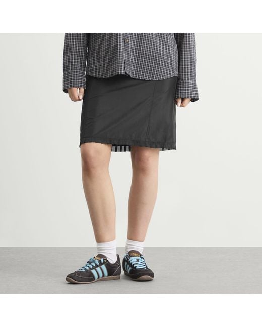 DUNST Black H-Line Laced Midi Skirt