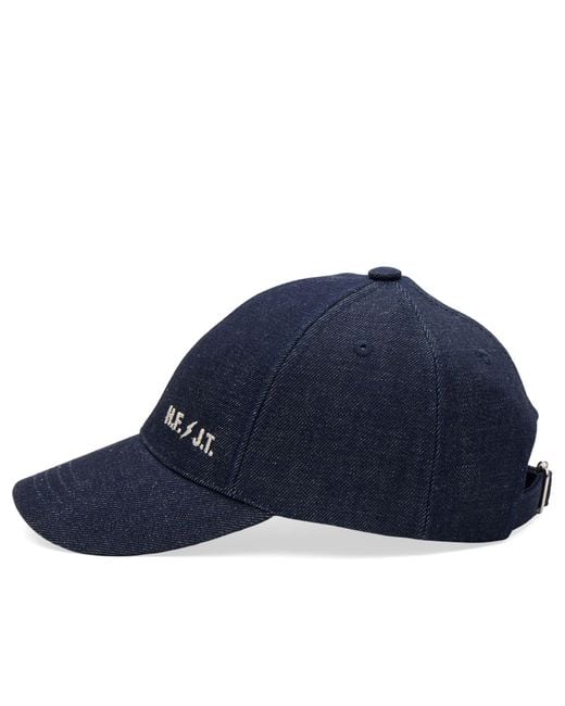 A.P.C. Blue Frgmt. Rabbit Baseball Cap for men