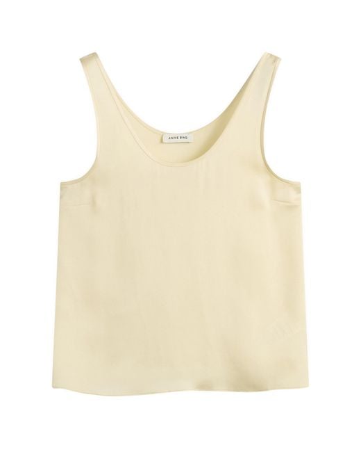 Anine Bing Natural Lea Top