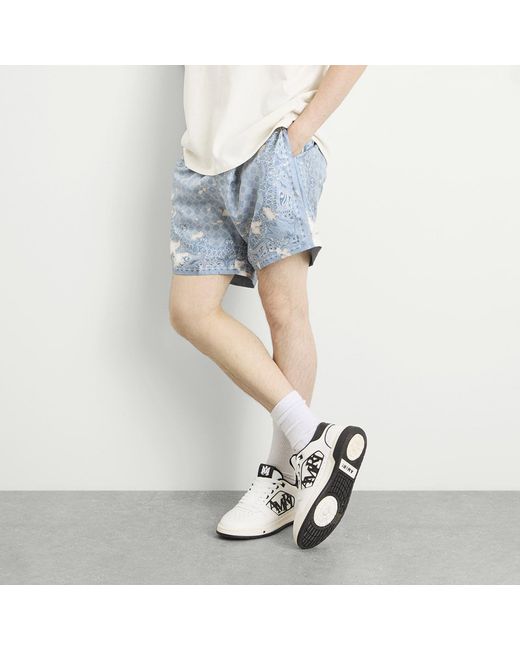 Amiri Blue Bleach Bandana Short for men