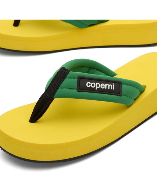 Coperni Green Foam Flip Flops