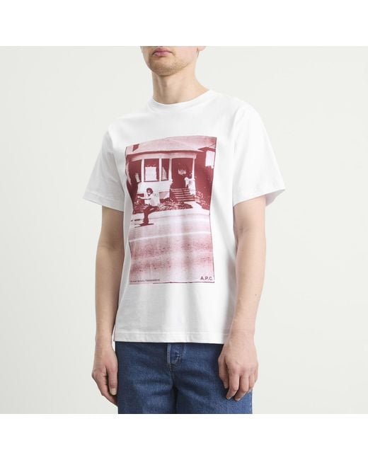 A.P.C. White Cali T-Shirt for men