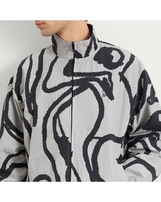 by Parra Brown Freak Scene Reversible Track Top for men