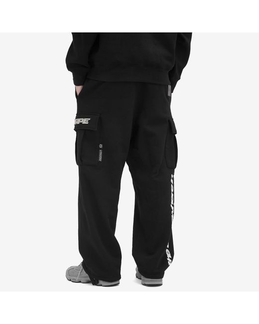 Aape By A Bathing Ape Black Aape Cargo Sweatpants for men